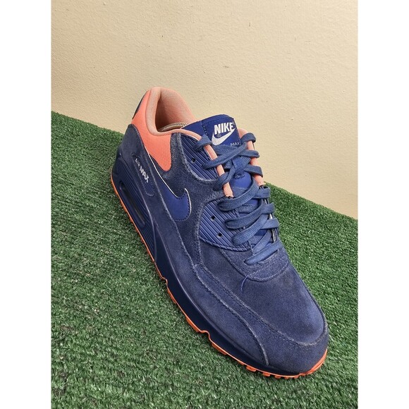 Nike Air Max 90 Premium Brave Blue Suede Mens Size 12 333888-446 - Picture 10 of 12